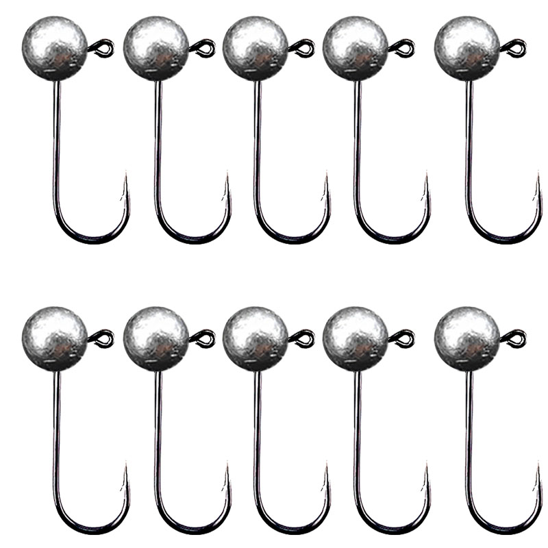 Fishing Hook Barbless - 10 шт./лот, рыболовный крючок с джиг-головкой,
