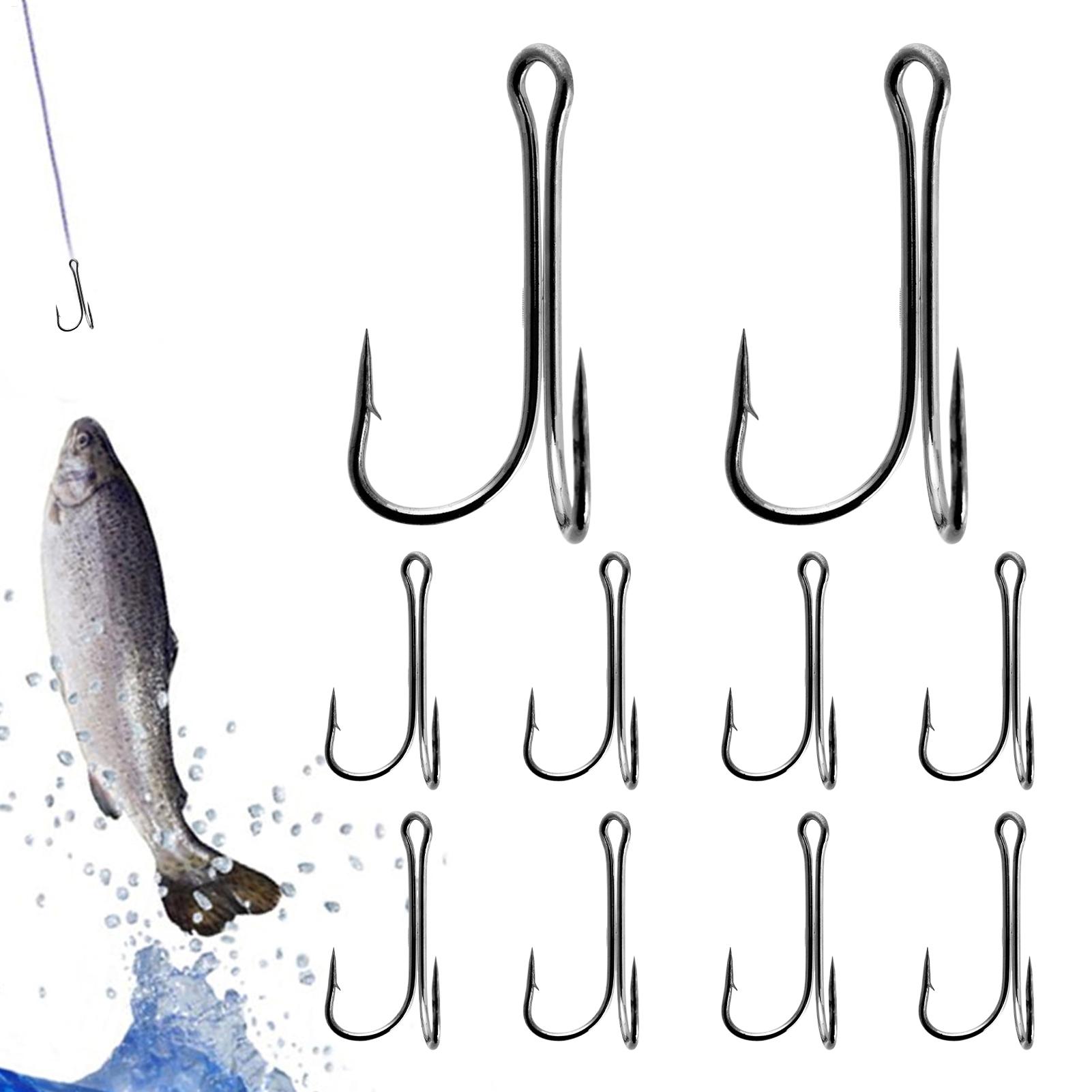 Fishing Hook Treble - Крючки рыболовные с бородкой, 10 шт.,